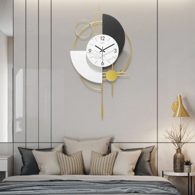 Eustace+Wall+Clocks+for+Living+Room,+3D+Gold+Pendulum+Geometric+Mute+Metal+Digital+Home+Clock (1)
