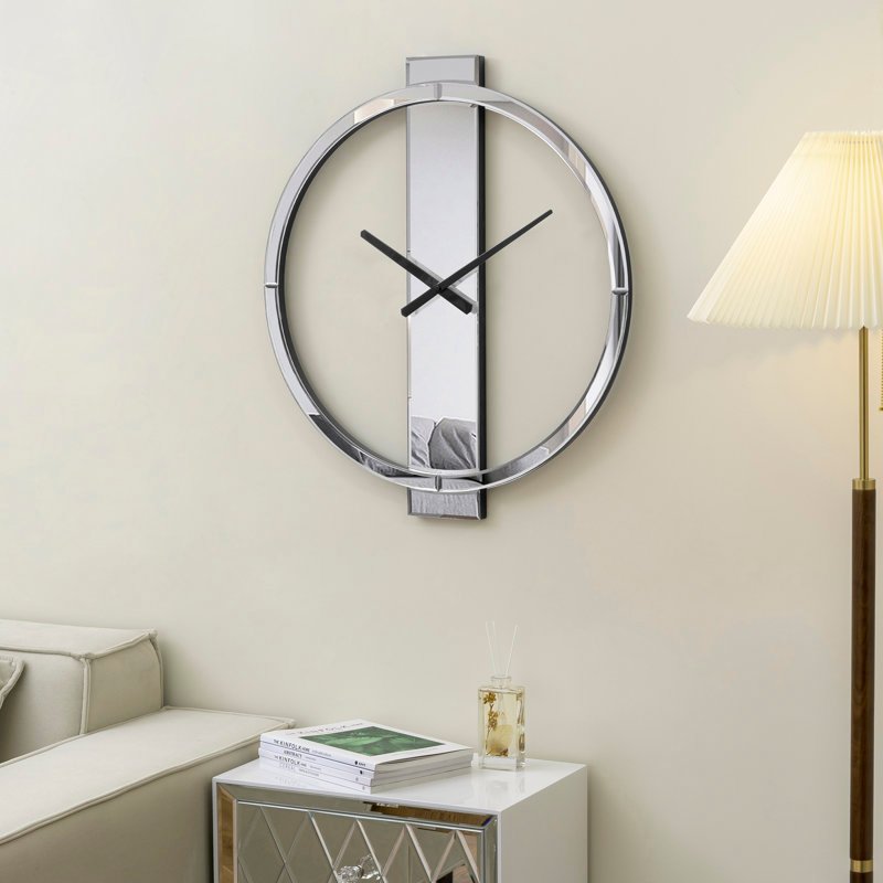 Jeni Glass Round Living Room Wall Clock - Image 2