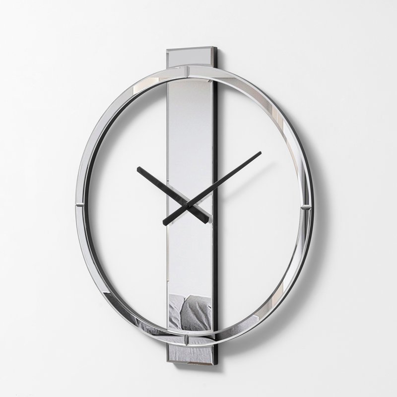 Jeni Glass Round Living Room Wall Clock - Image 4