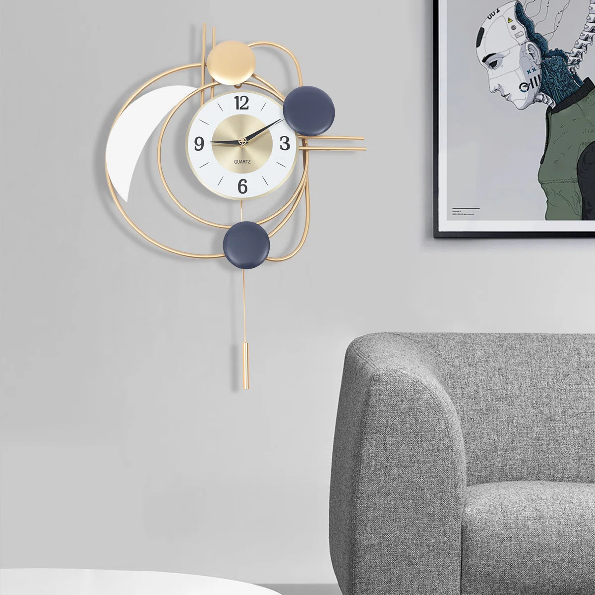 Selatin Metal Wall Clock - Image 2
