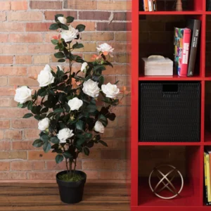 45" Artificial Rose Plant in Pot