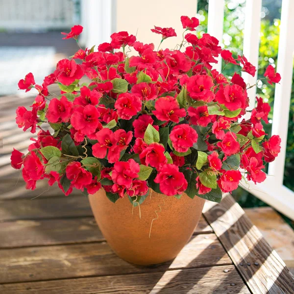 6 Bundles Artificial Flowers Plants for Outdoors Spring Decoration Hibiscus Tropical Flowers - Image 2