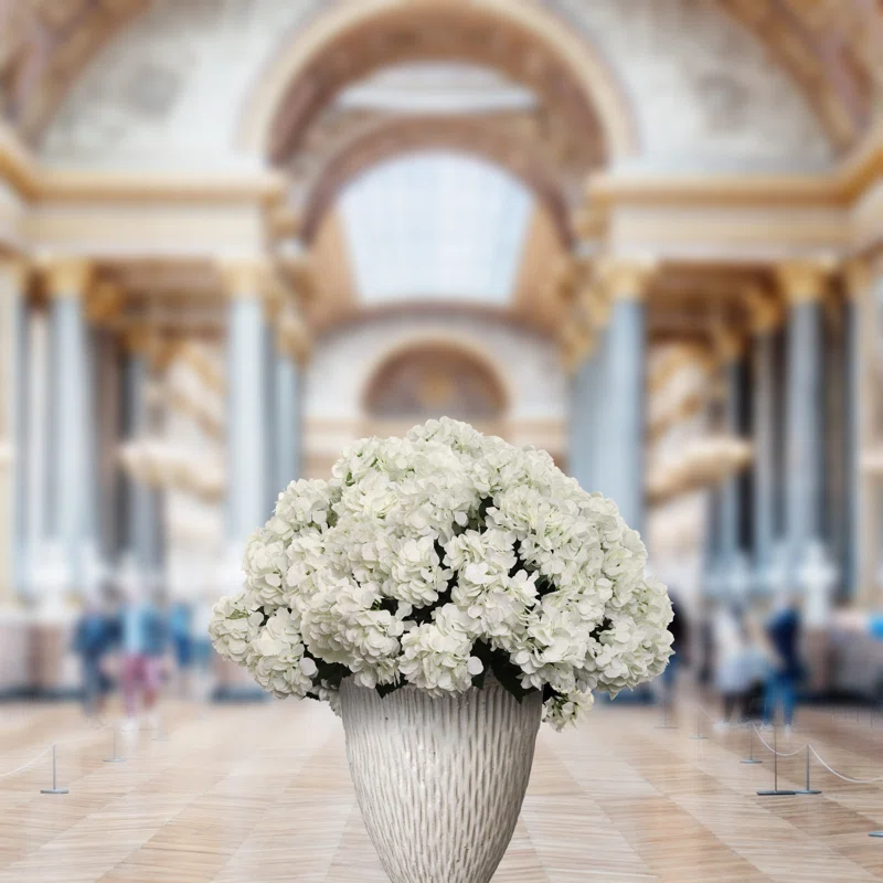 Ultra Realistic Faux Silk Hydrangea Arrangement - Artificial Flowers for Home Decor (Set of 2) - Image 3